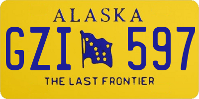 AK license plate GZI597