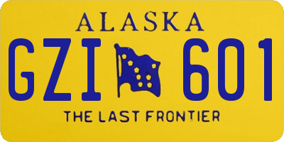 AK license plate GZI601