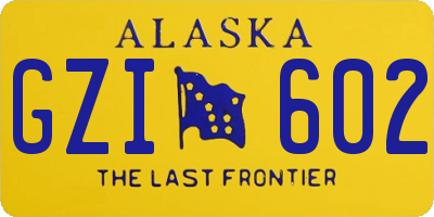 AK license plate GZI602