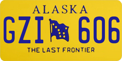 AK license plate GZI606