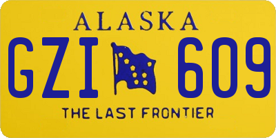 AK license plate GZI609
