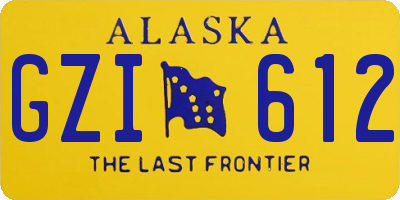 AK license plate GZI612