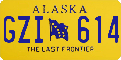 AK license plate GZI614