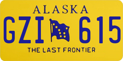 AK license plate GZI615