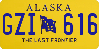 AK license plate GZI616