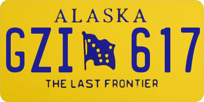 AK license plate GZI617