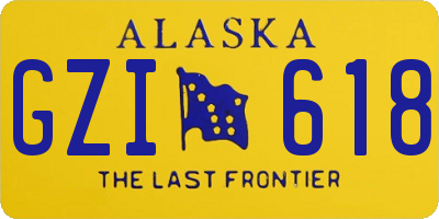 AK license plate GZI618