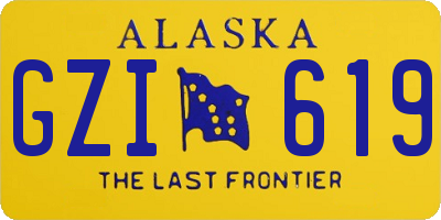 AK license plate GZI619