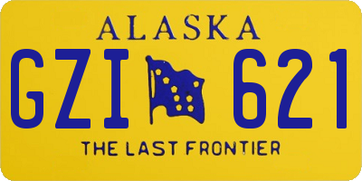 AK license plate GZI621
