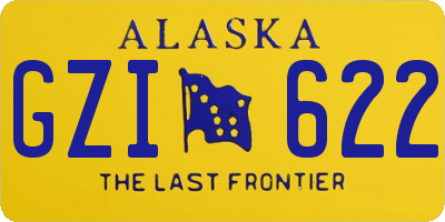 AK license plate GZI622