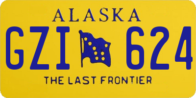 AK license plate GZI624