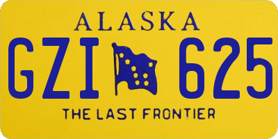 AK license plate GZI625