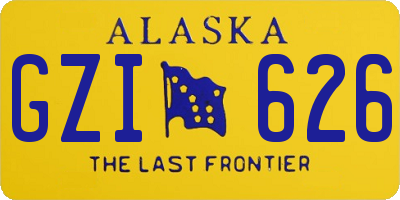 AK license plate GZI626