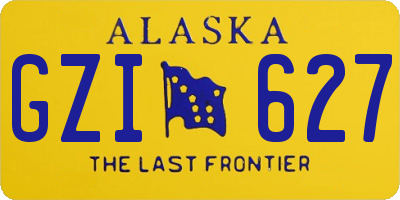 AK license plate GZI627