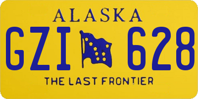 AK license plate GZI628