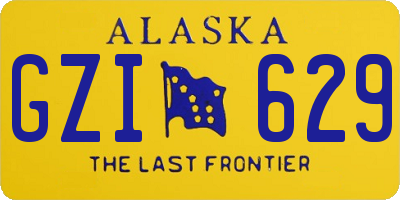 AK license plate GZI629