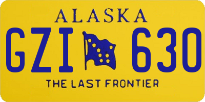 AK license plate GZI630