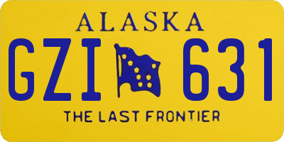 AK license plate GZI631