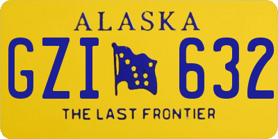 AK license plate GZI632