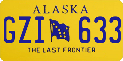 AK license plate GZI633