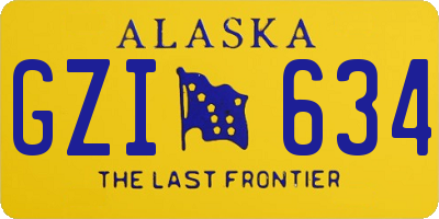 AK license plate GZI634