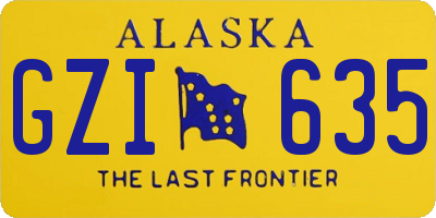 AK license plate GZI635