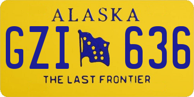 AK license plate GZI636