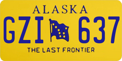 AK license plate GZI637