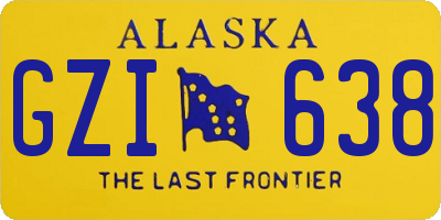 AK license plate GZI638