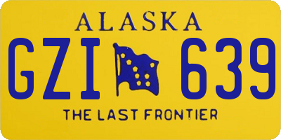 AK license plate GZI639