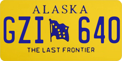 AK license plate GZI640