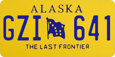 AK license plate GZI641