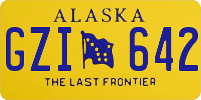 AK license plate GZI642