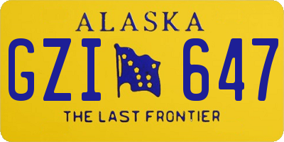 AK license plate GZI647