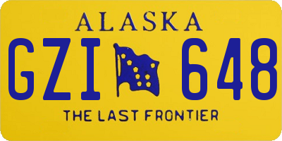 AK license plate GZI648