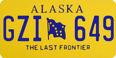 AK license plate GZI649