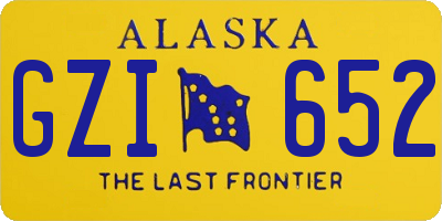 AK license plate GZI652