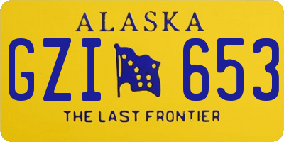 AK license plate GZI653