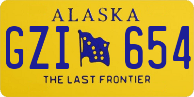 AK license plate GZI654