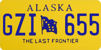 AK license plate GZI655