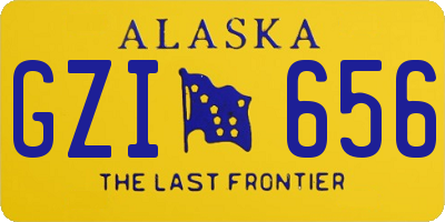 AK license plate GZI656