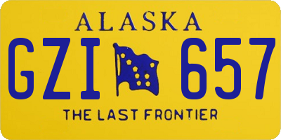 AK license plate GZI657