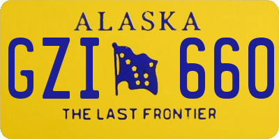 AK license plate GZI660