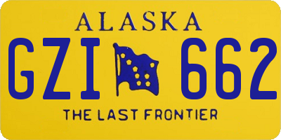 AK license plate GZI662