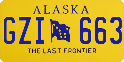 AK license plate GZI663