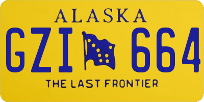 AK license plate GZI664