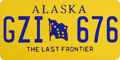 AK license plate GZI676