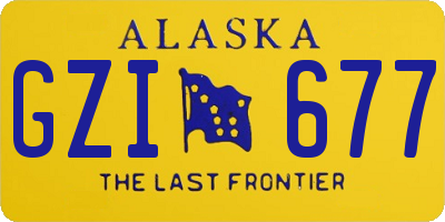AK license plate GZI677
