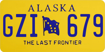 AK license plate GZI679