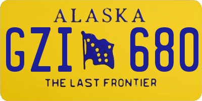 AK license plate GZI680
